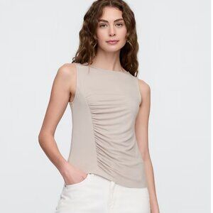 NWT Gap Asymmetrical Ruched Tank Top